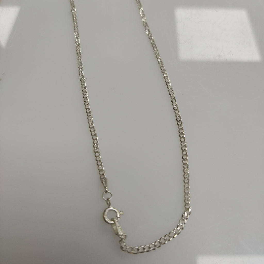 CADENA TEJIDO BARBADO PLATA .925 55 CM 5.5 GR (NUEVO)