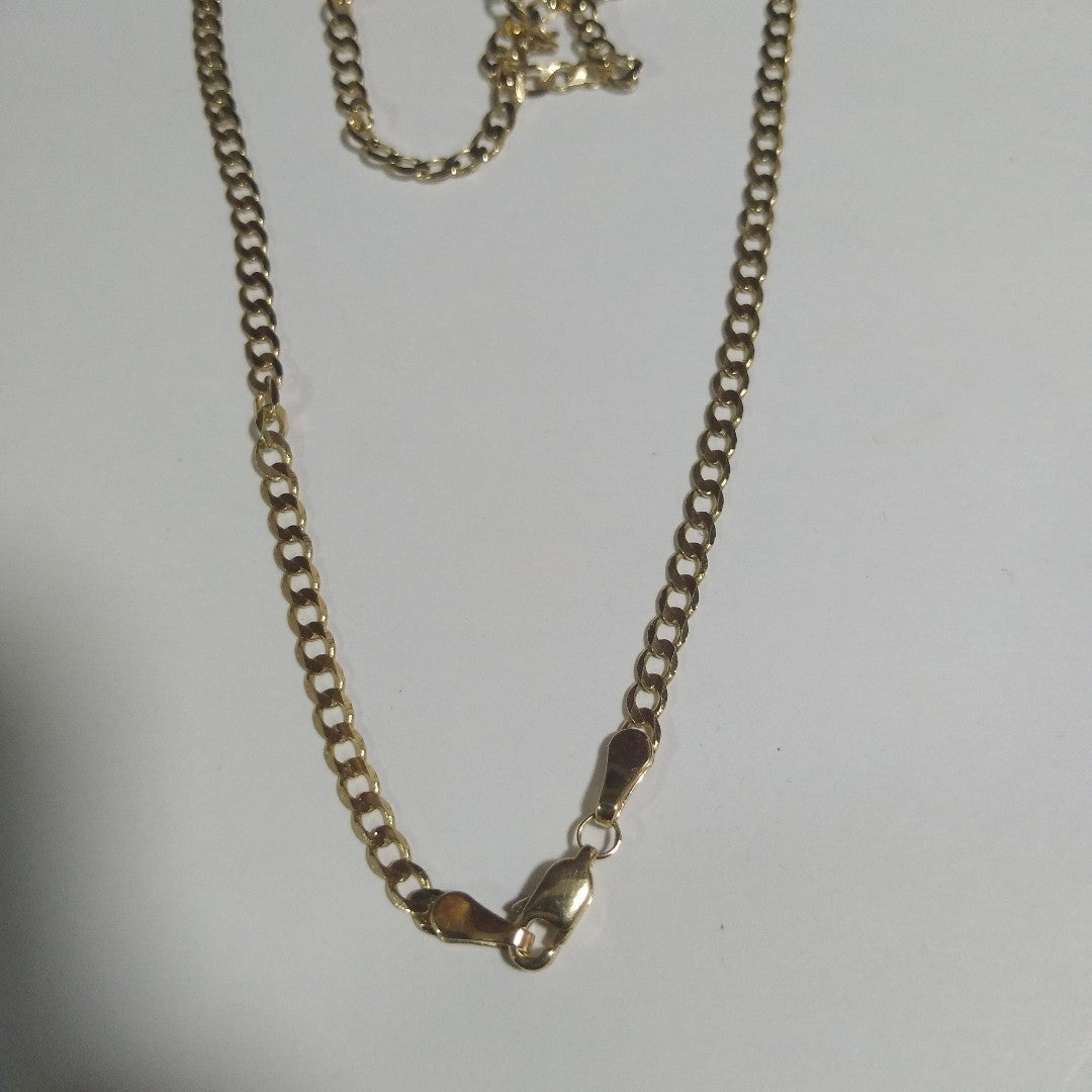 CADENA TEJIDO BARBADA 14K 55 CM 8.2 GR (NUEVO)