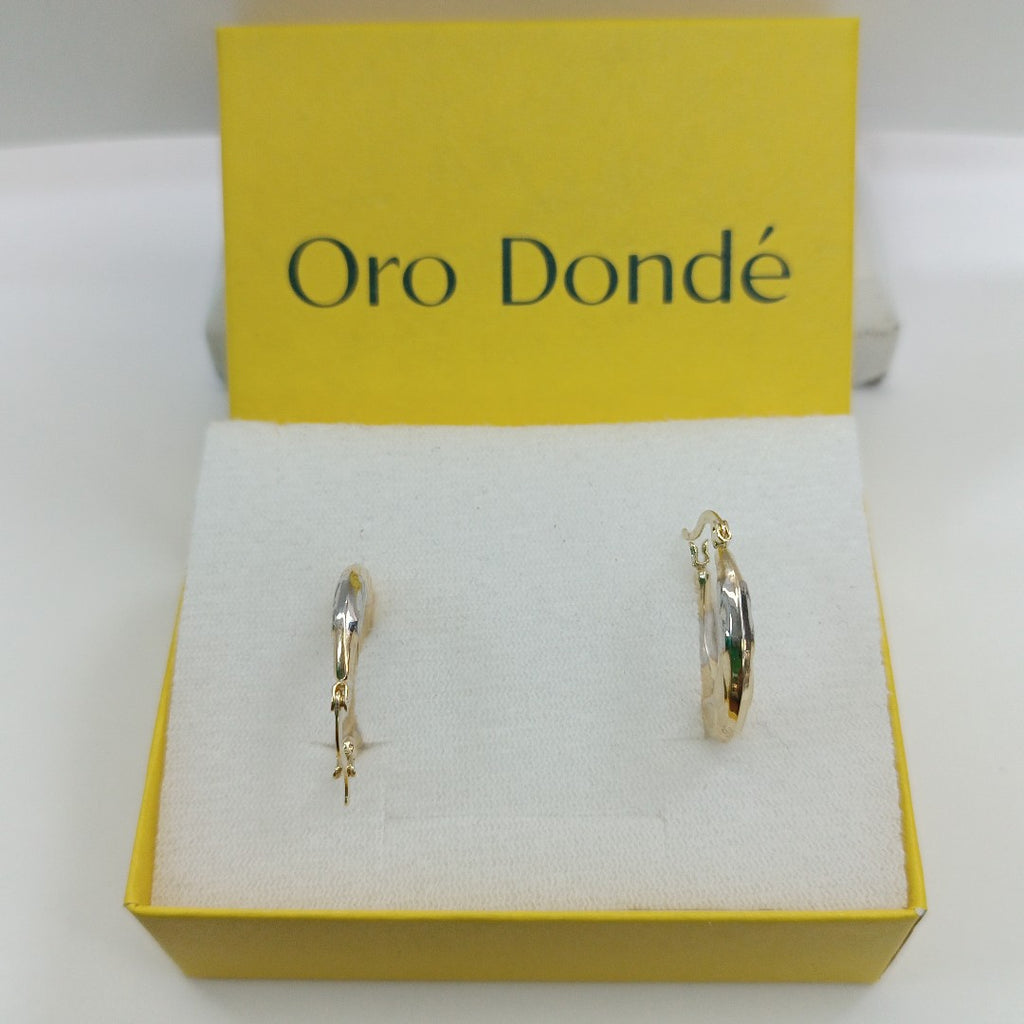 ARETES ARRACADAS COMBINADAS CON INFINITO 14K 2.3 GR (NUEVO)