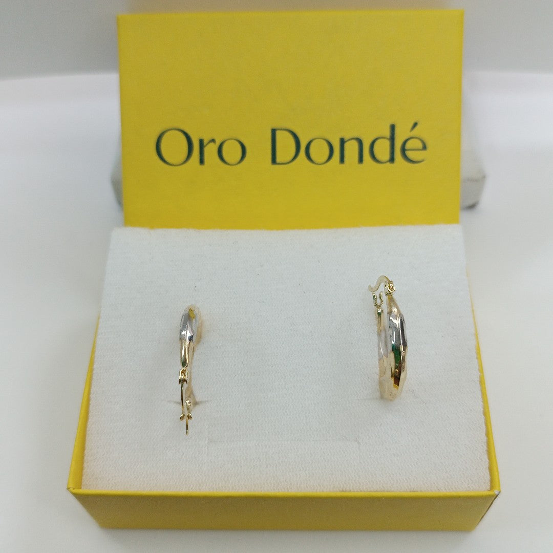 ARETES ARRACADAS COMBINADAS CON INFINITO 14K 2.3 GR (NUEVO)