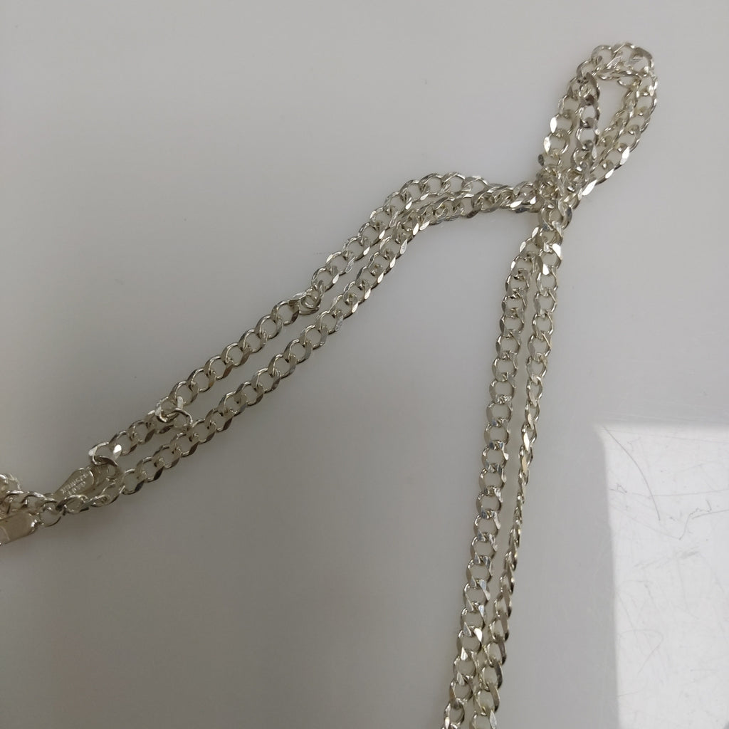 CADENA TEJIDO BARBADO PLATA .925 60 CM 12.7 GR (NUEVO)