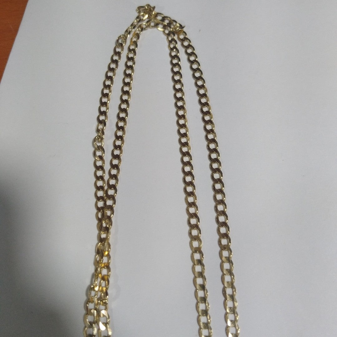 CADENA TEJIDO BARBADA 14K 55 CM 8.2 GR (NUEVO)