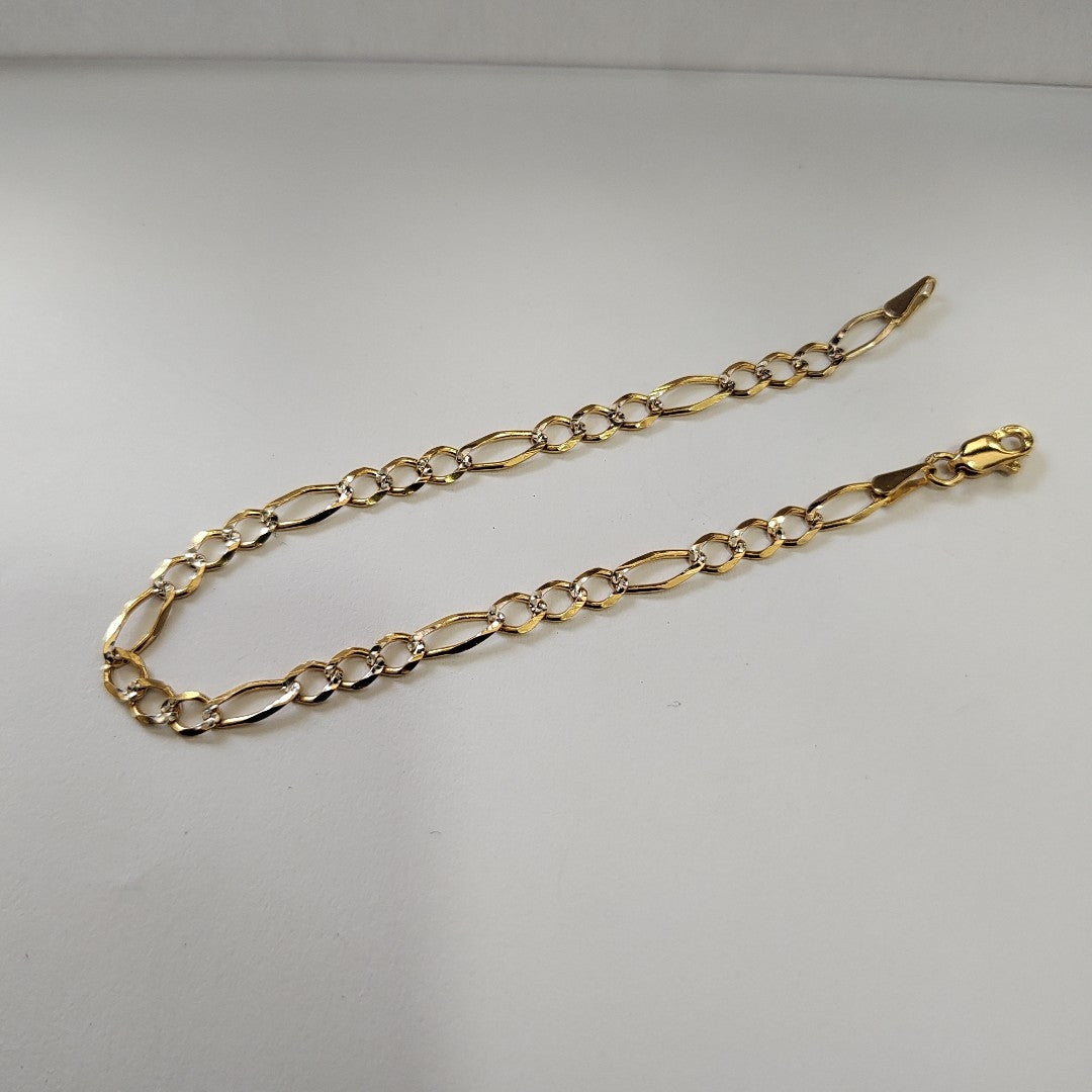 PULSERA 3X1 DIAMANTADA 14K 18 CM 2.7 GR (NUEVO)