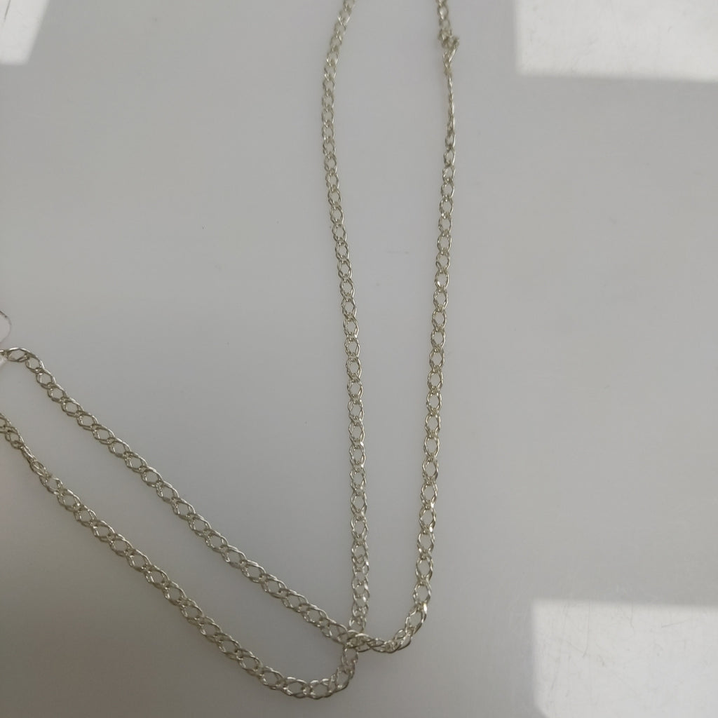 CADENA TEJIDO ESLABONES PLATA .925 55 CM 3.8 GR (NUEVO)