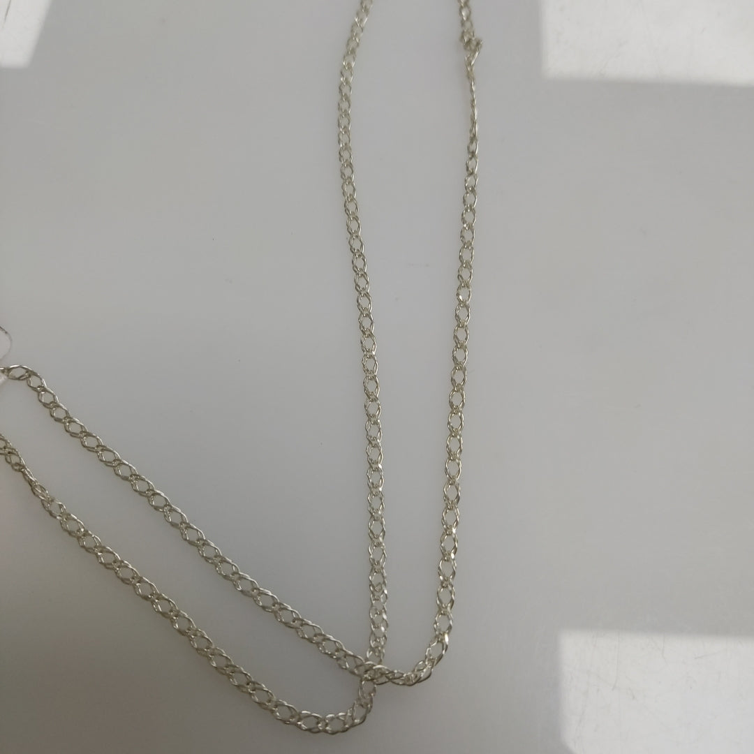 CADENA TEJIDO ESLABONES PLATA .925 55 CM 3.8 GR (NUEVO)