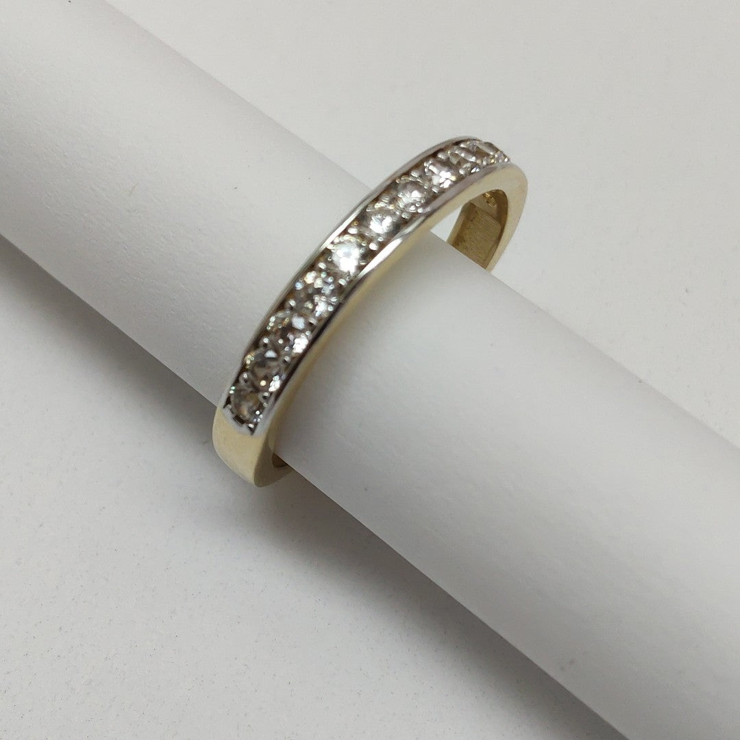 ANILLO ANILLITO C CIRCONIAS 14K 7 TALLA 2 GR (NUEVO)