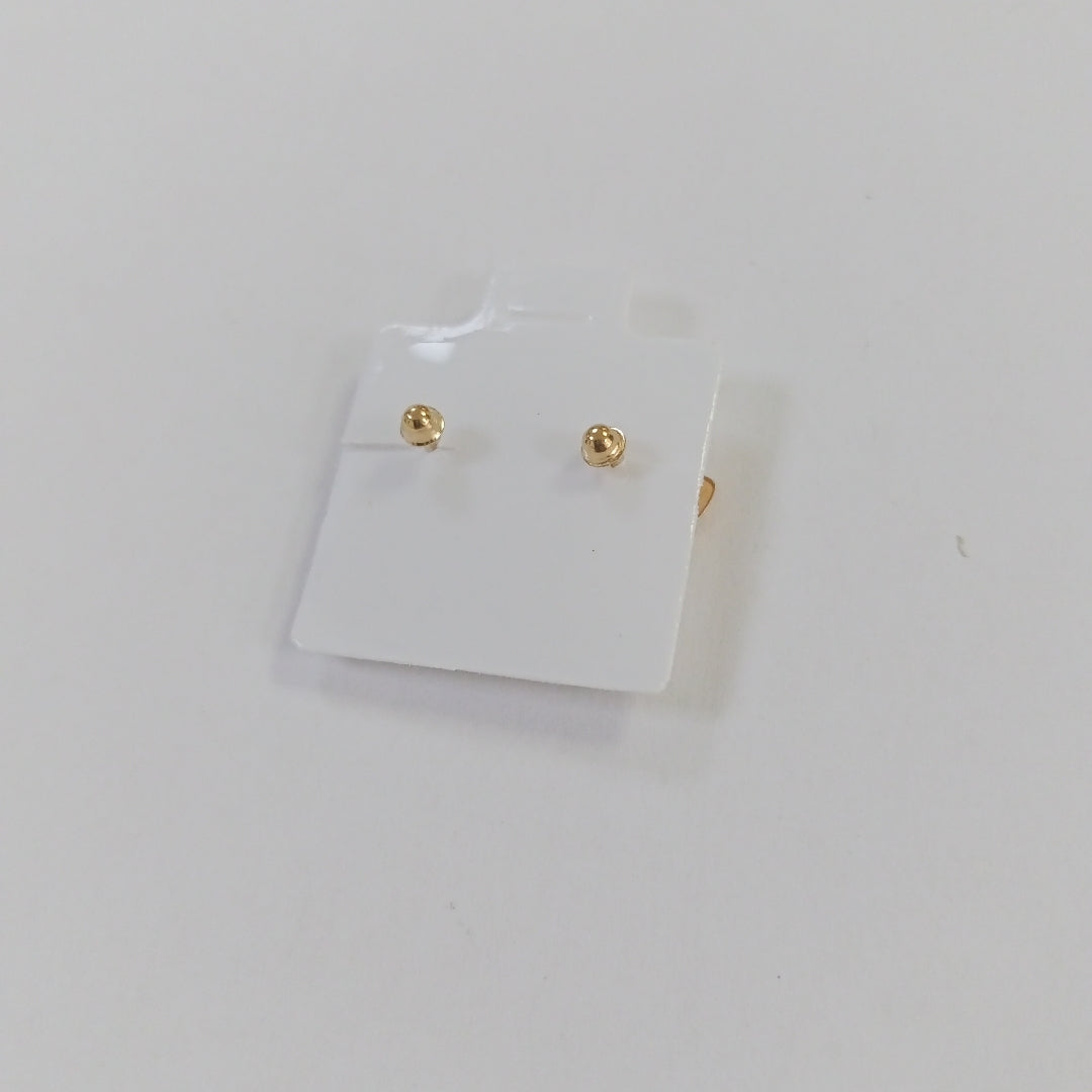 BROQUELES BROQUEL CORAZON DOBLE 14K 0.2171 GR (NUEVO)