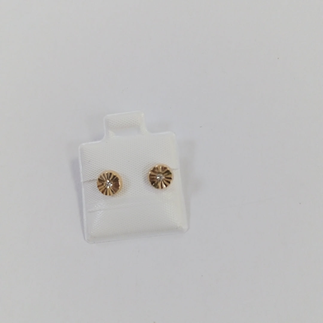 BROQUELES BROQUEL FIG BOTON C CIRCONIA 14K 0.2916 GR (NUEVO)