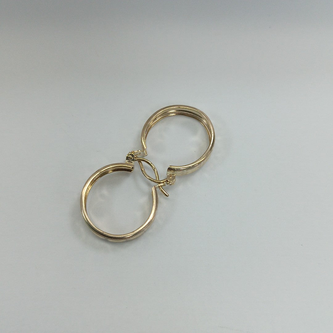ARETES ARRACADAS LABRADAS 10K 2.2 GR (NUEVO)