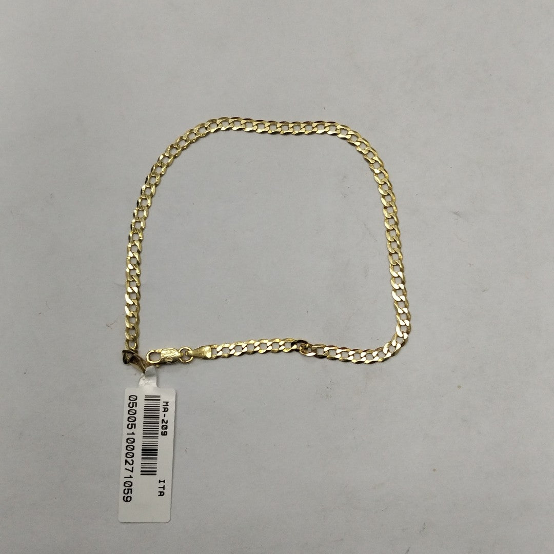 PULSERAS CABALLERO BARBADA AMARILLA ORO 14K 2.7 (NUEVO)