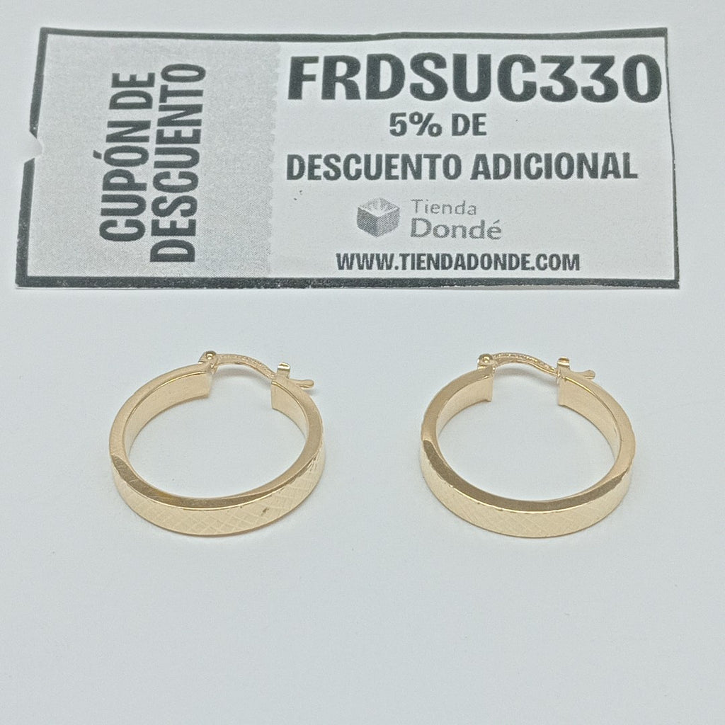 ARETES TEJIDO ARRACADAS FACETADAS 14K 2.9 GR (NUEVO)