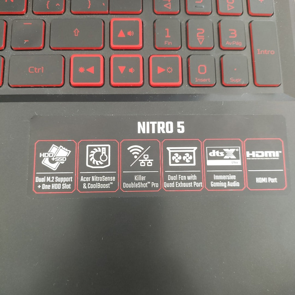 LAPTOP ACER NITRO 5 AN515-57-512P (2022) 512 GB SSD 8 GB RAM