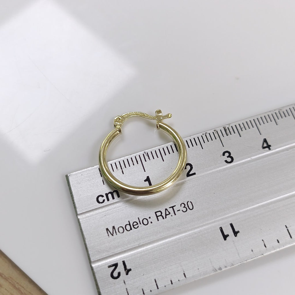 ARETES TEJIDO ARRACADAS LISAS 14K 1.2 GR (NUEVO)