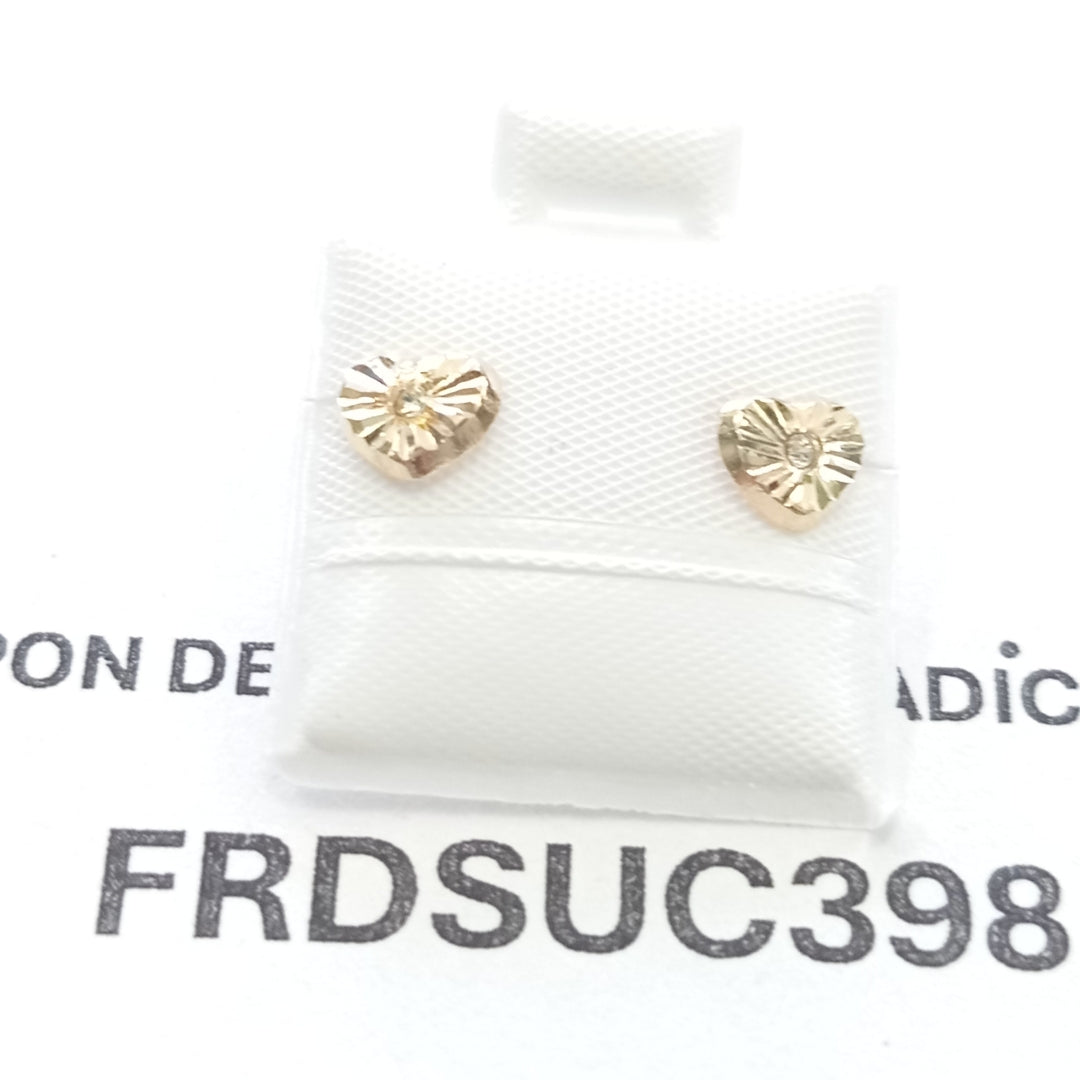 BROQUELES BROQUEL FIG CORAZON C CIRCONIA 14K 0.2603 GR (NUEVO)