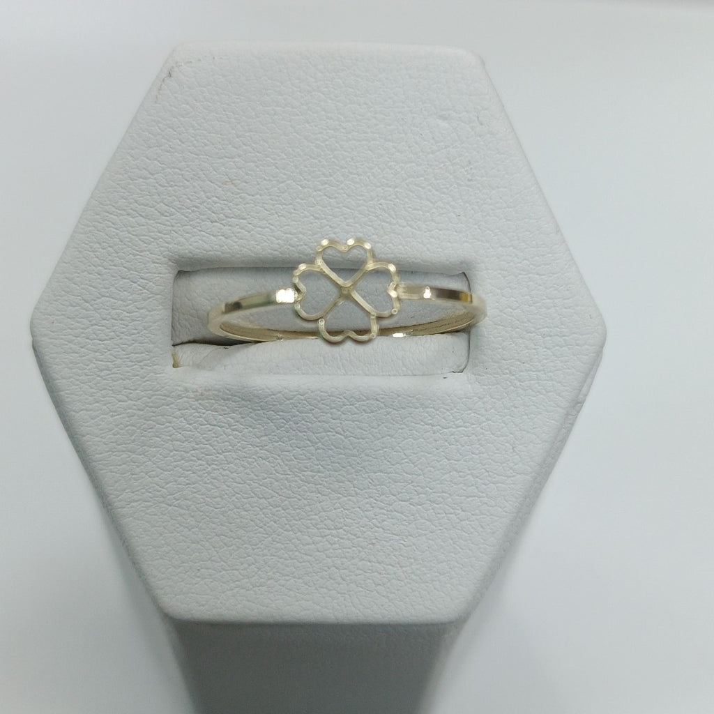ANILLOS ANILLITO FIG TREBOL 10K TALLA 9 0.8 GR (NUEVO)