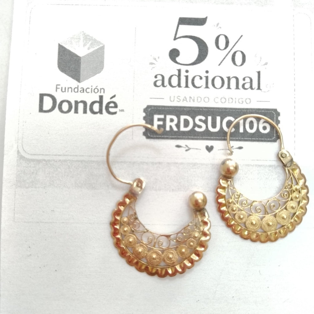ARRACADAS PAR ORO 10 K 4.7 GRMS (SEMINUEVO)