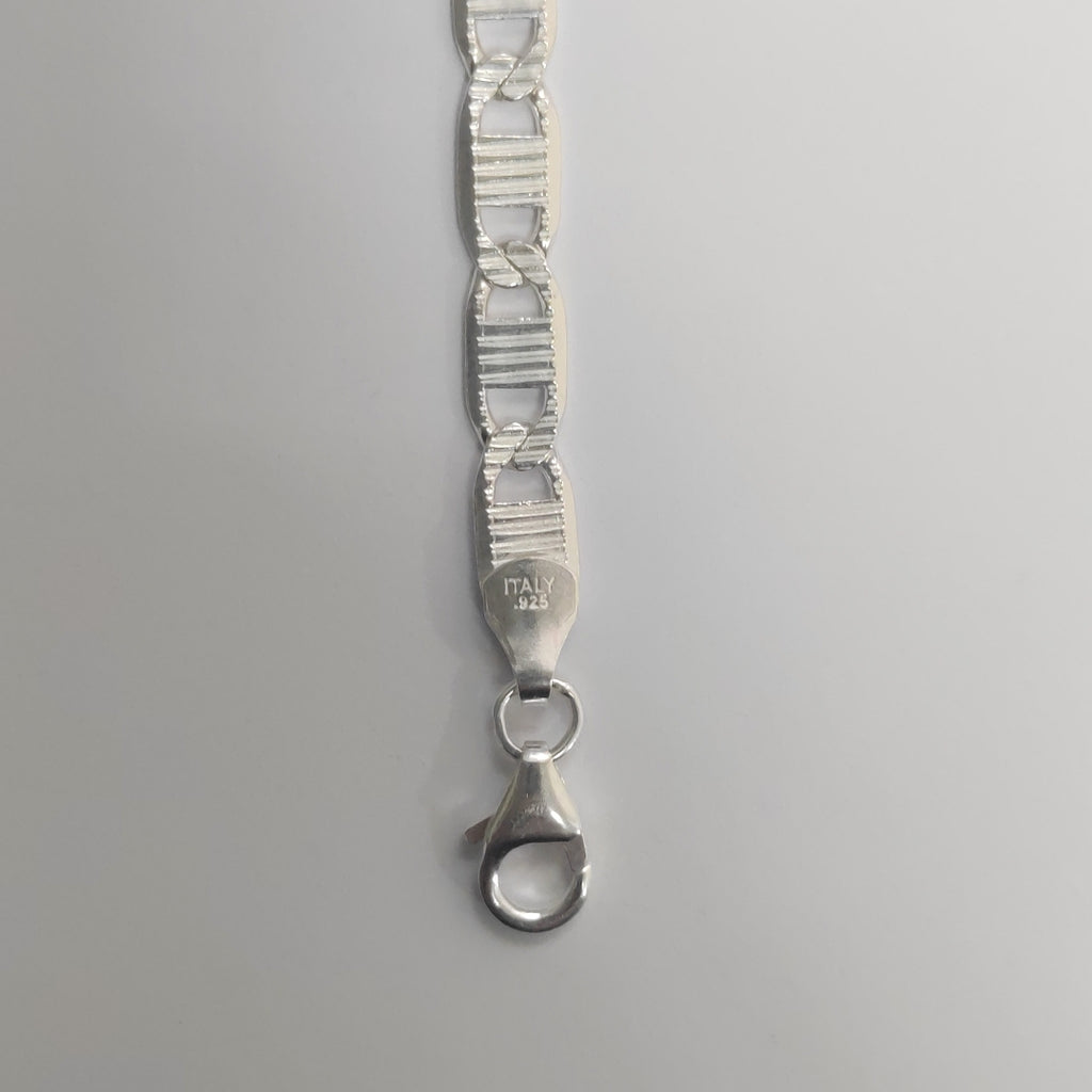 PULSERA TEJIDO ESPEJO PLATA .925 21 CM 7.9 GR (NUEVO)