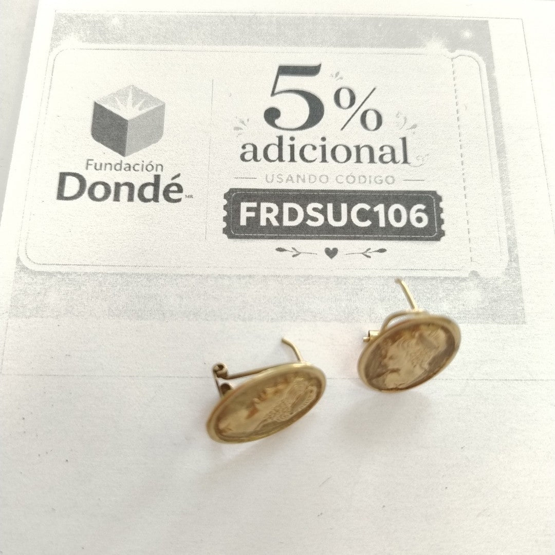 ARETES PAR ORO 10 K 2.9 GRMS (SEMINUEVO)