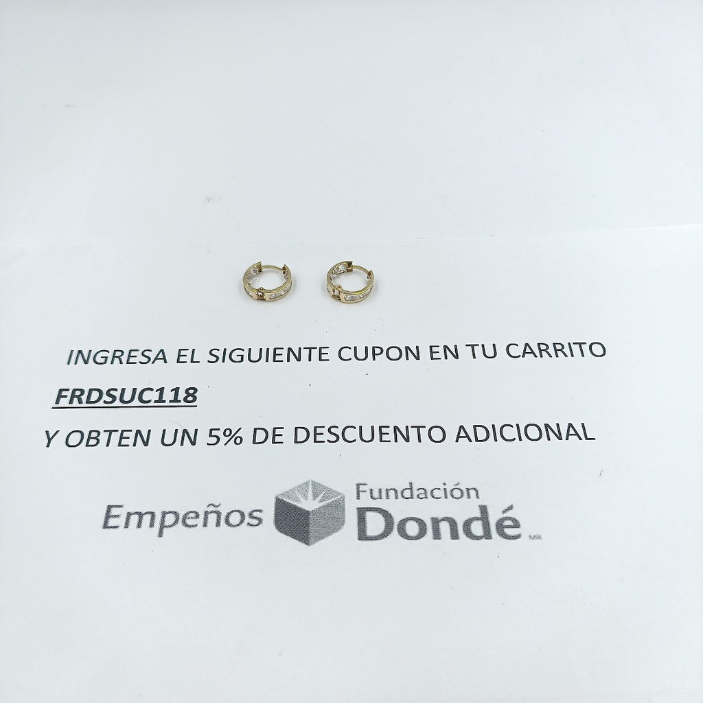ARETES PAR ORO 10 K 1.7 GRMS (SEMINUEVO)