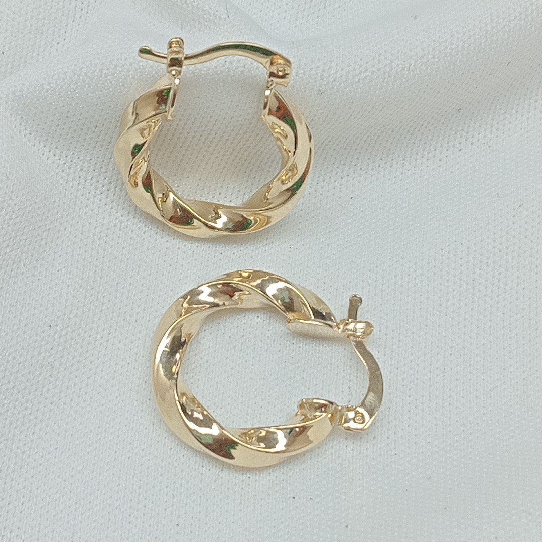 ARETES ARRACADA TORZAL 14K 1.9 GR (NUEVO)