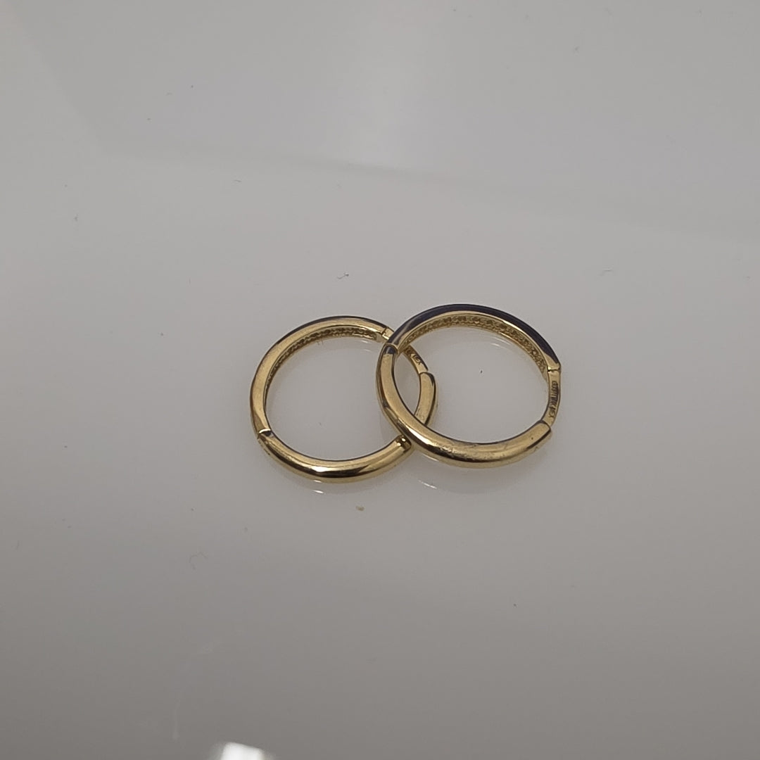 ARETES HUGGIES C CIRCONIA 14K 1.8 GR (NUEVO)