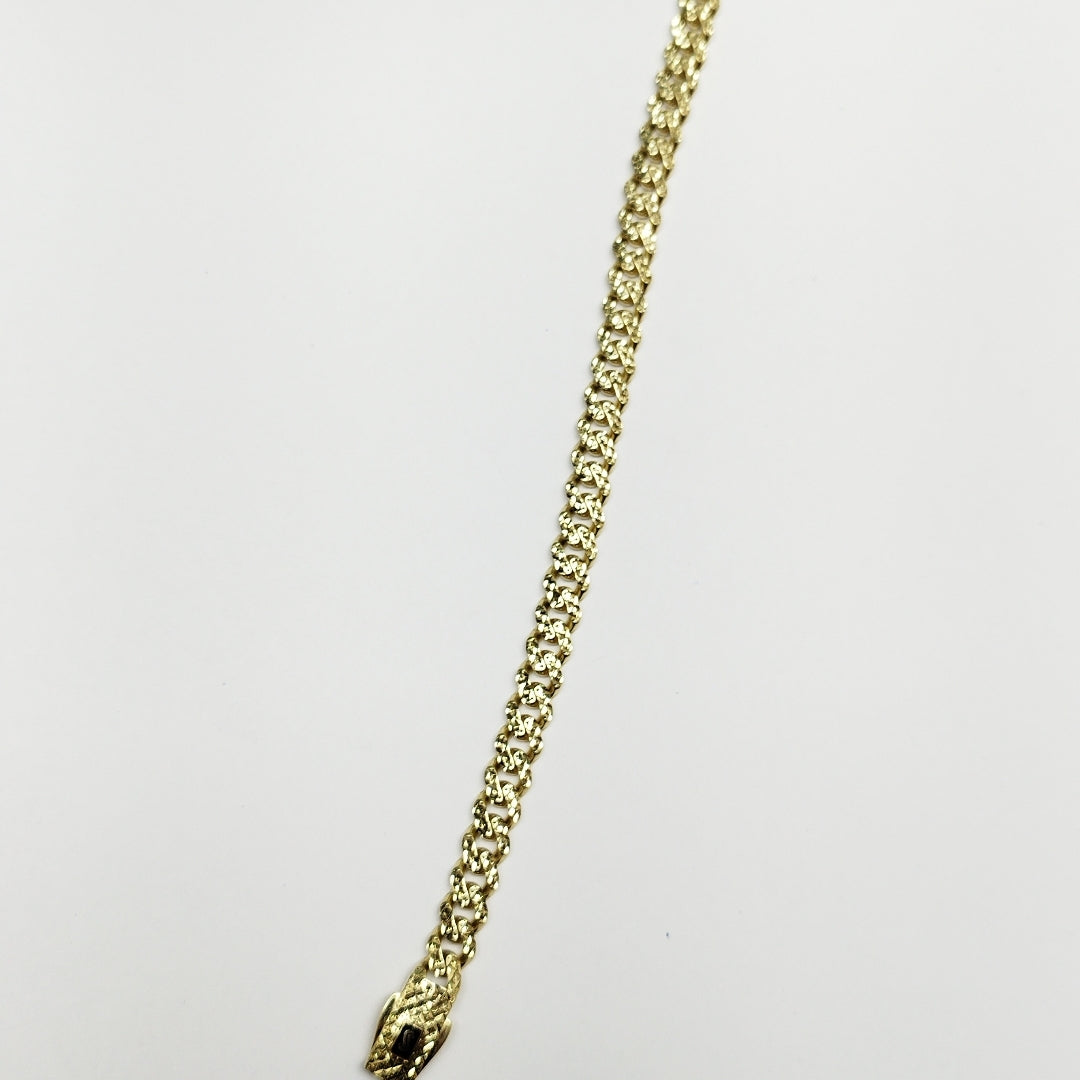 PULSERA CABALLERO MONACO ORO 10K 9.3 (NUEVO)