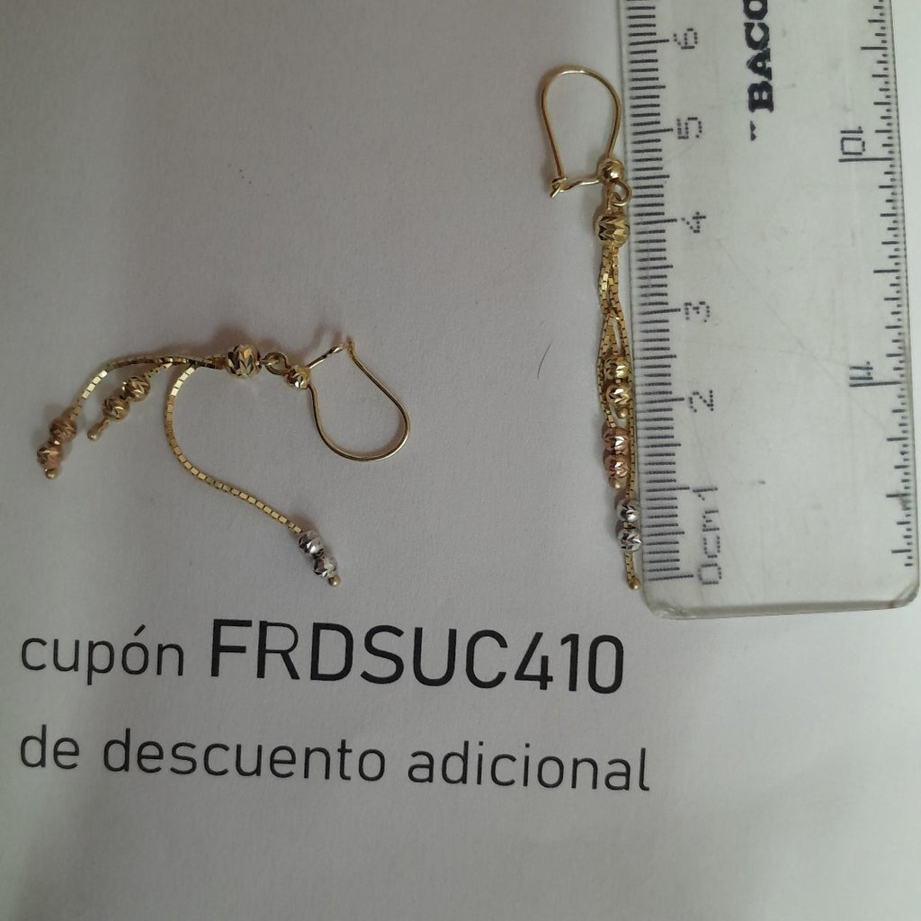 ARETES PAR ORO 14 K 2,50 GRMS (SEMINUEVO)