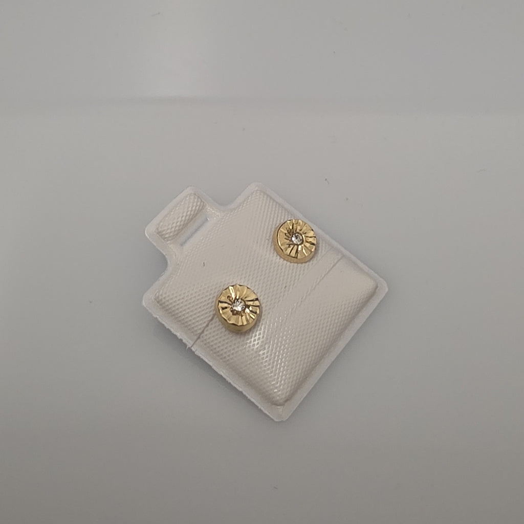 BROQUELES BROQUEL FIG BOTON C CIRCONIA 14K 0.2916 GR (NUEVO)