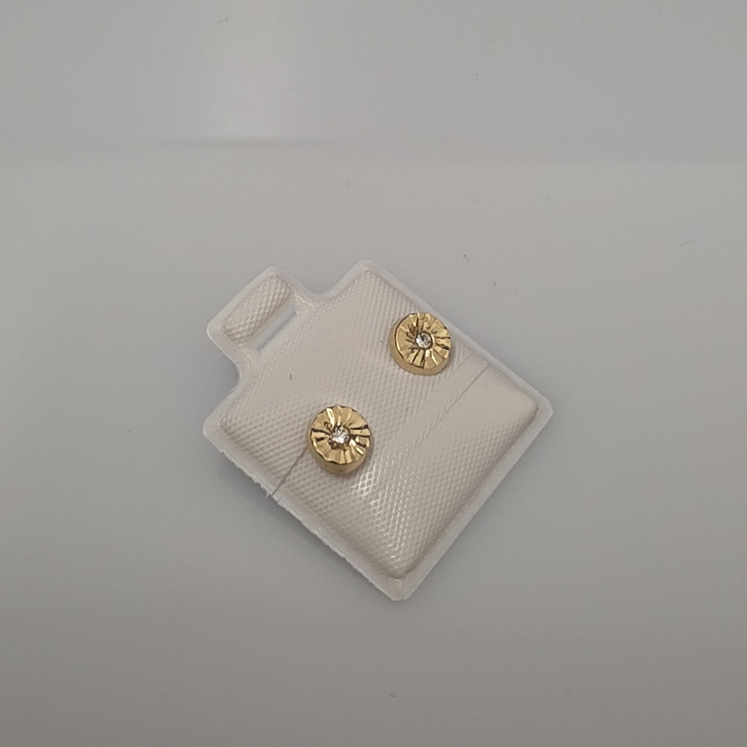 BROQUELES BROQUEL FIG BOTON C CIRCONIA 14K 0.2916 GR (NUEVO)
