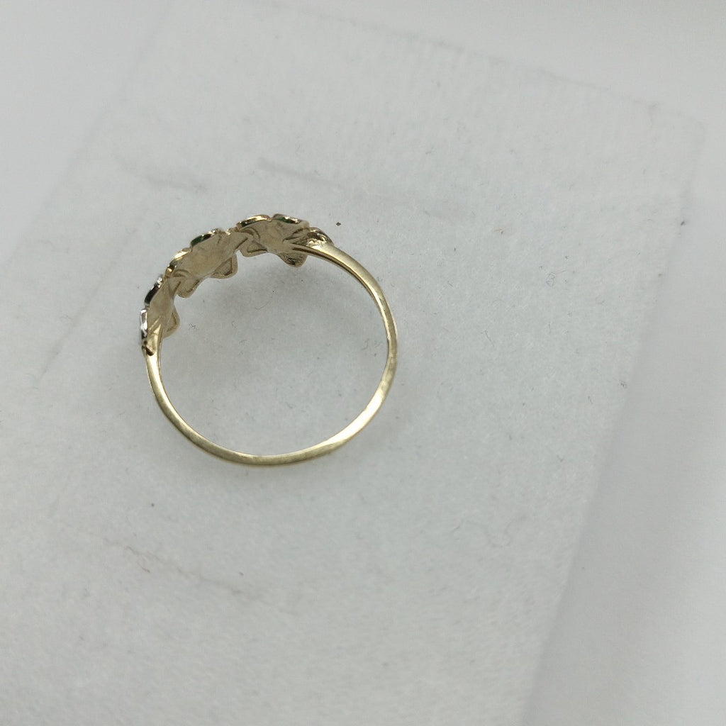 ANILLOS ANILLITO FIG FLORES 10K TALLA 8 1.3 GR (NUEVO)