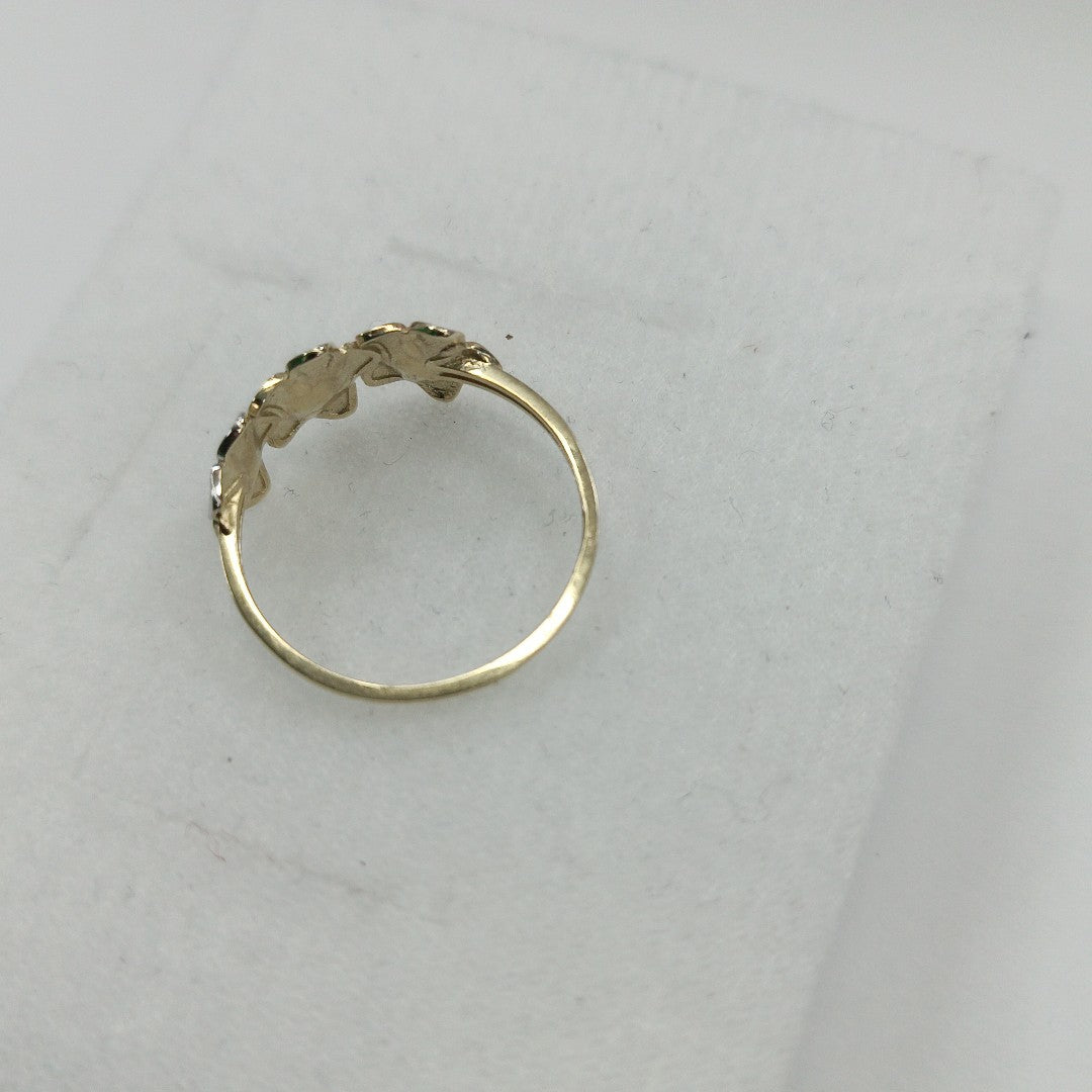 ANILLOS ANILLITO FIG FLORES 10K TALLA 8 1.3 GR (NUEVO)