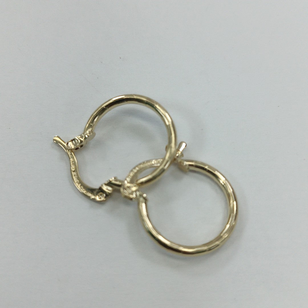 ARETES ARRACADAS ESTRIADAS 14K 1.4 GR (NUEVO)