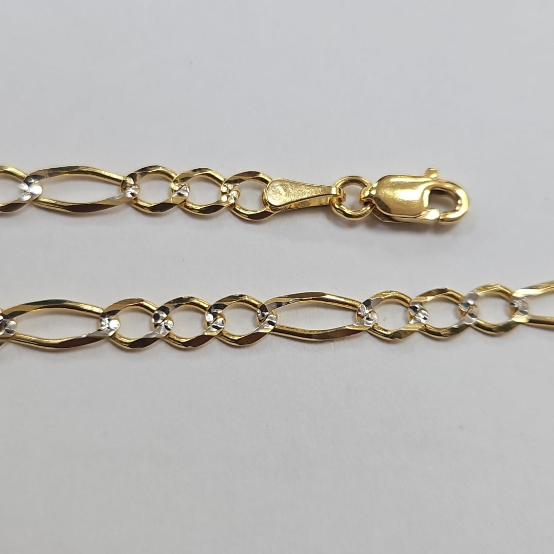 PULSERA 3X1 DIAMANTADA 14K 18 CM 2.7 GR (NUEVO)