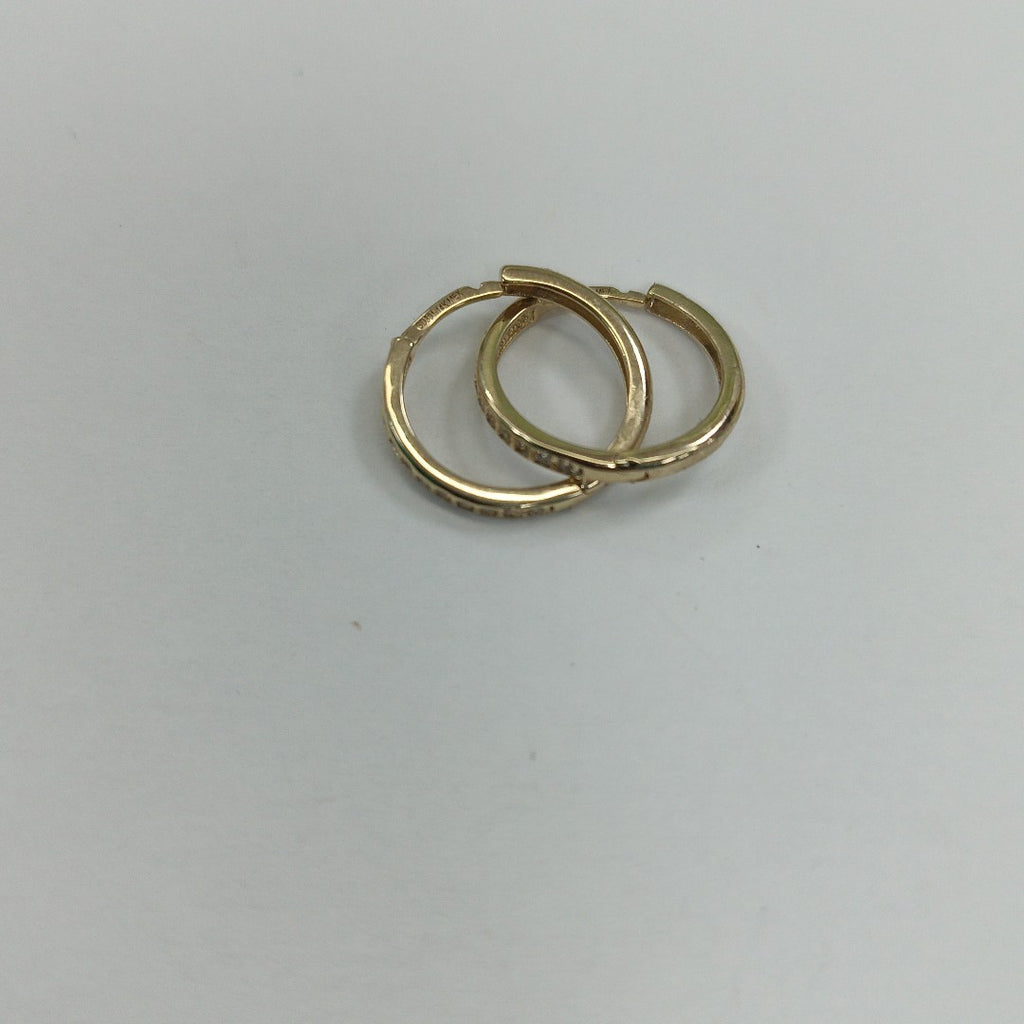ARETES HUGGIES C CIRCONIA 14K 1.7 GR (NUEVO)