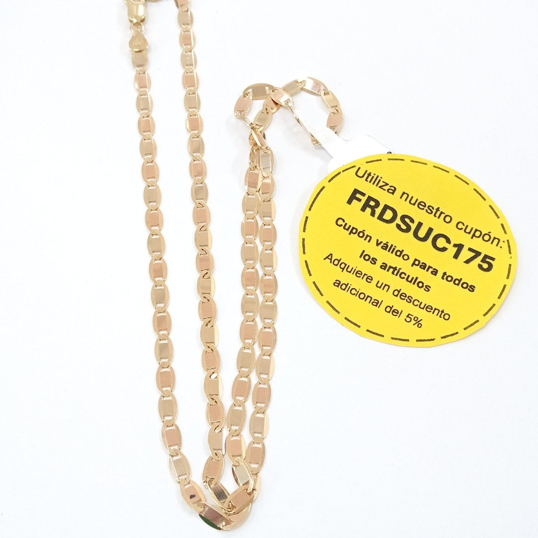 CADENAS VALENTINA/ESPEJO ORO 14K 9.7 (NUEVO)