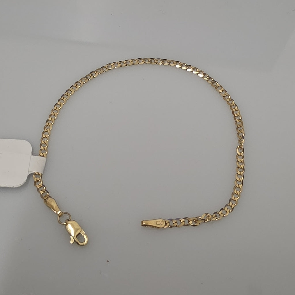 PULSERA TEJIDO BARBADA 14K 18 CM 2 GR (NUEVO)