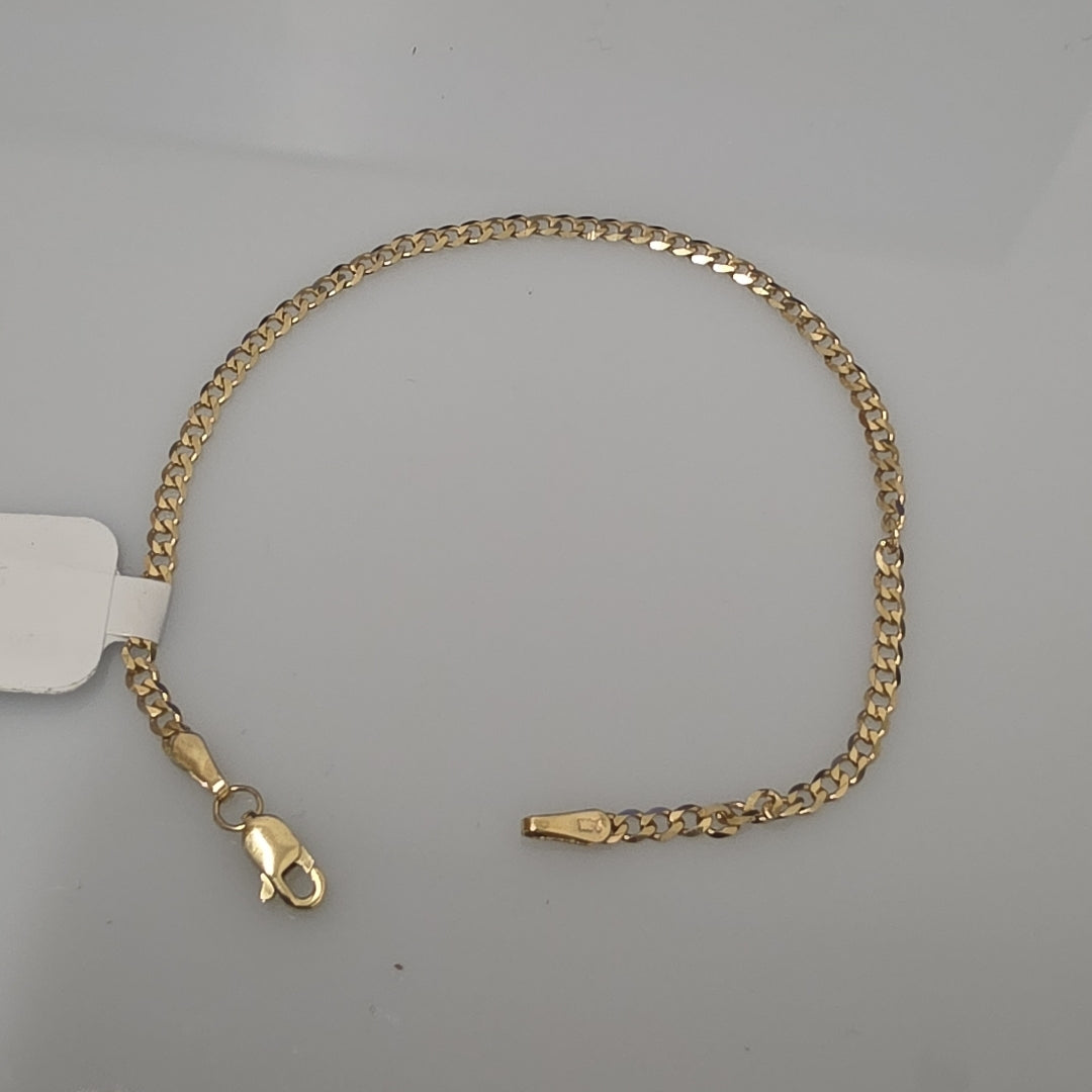 PULSERA TEJIDO BARBADA 14K 18 CM 2 GR (NUEVO)
