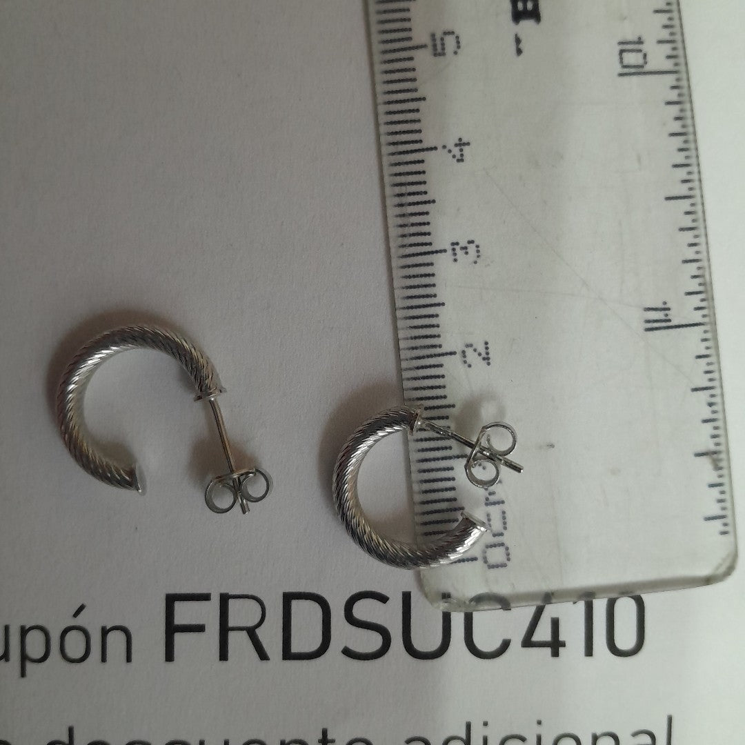 BROQUELES PAR ORO BLANCO 14 K 2,70 GRMS (SEMINUEVO)