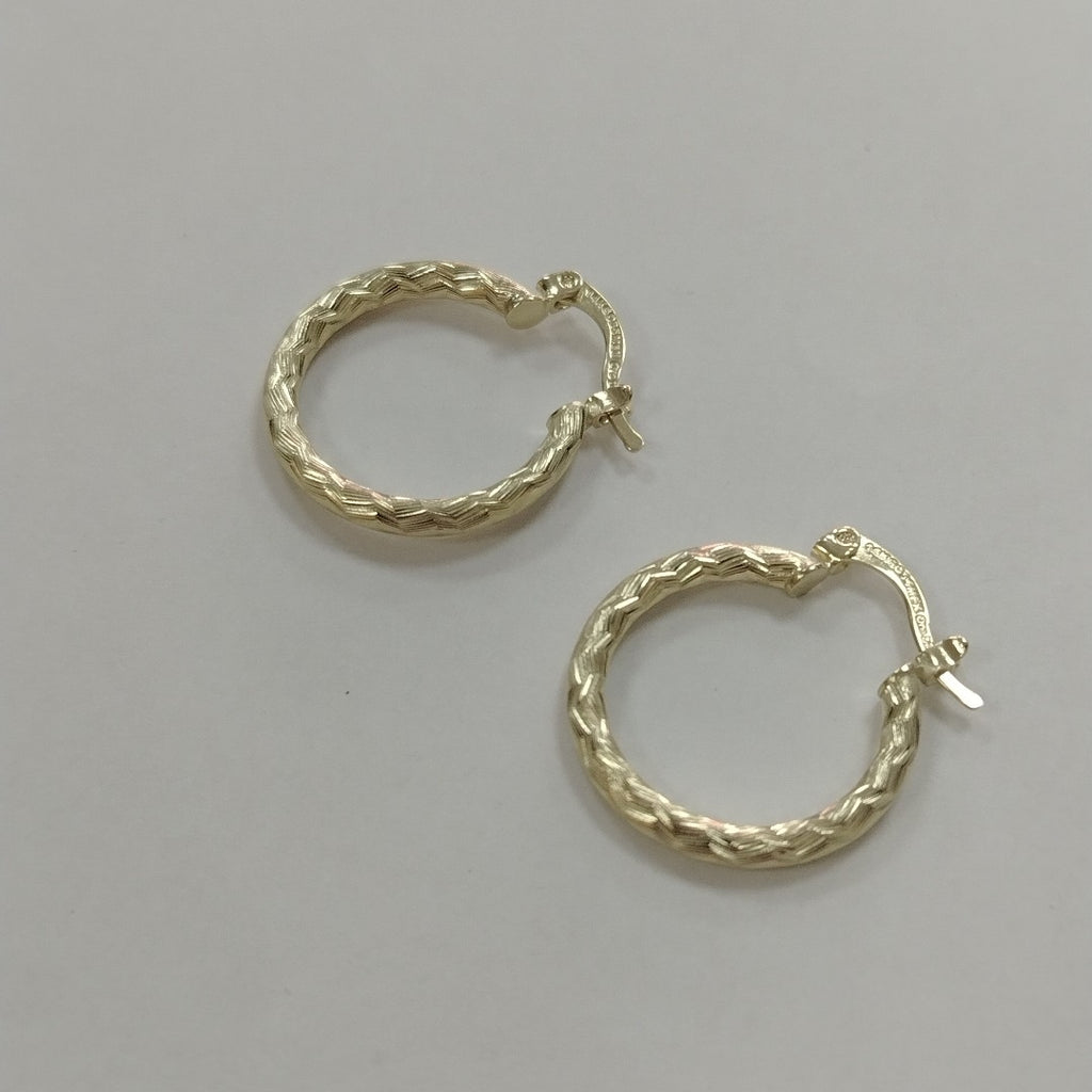 ARETES ARRACADAS LABRADAS 14K 2.2 GR (NUEVO)