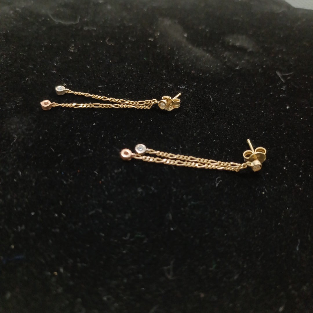 ARETES PAR ORO 14 K 1,70 GRMS (SEMINUEVO)