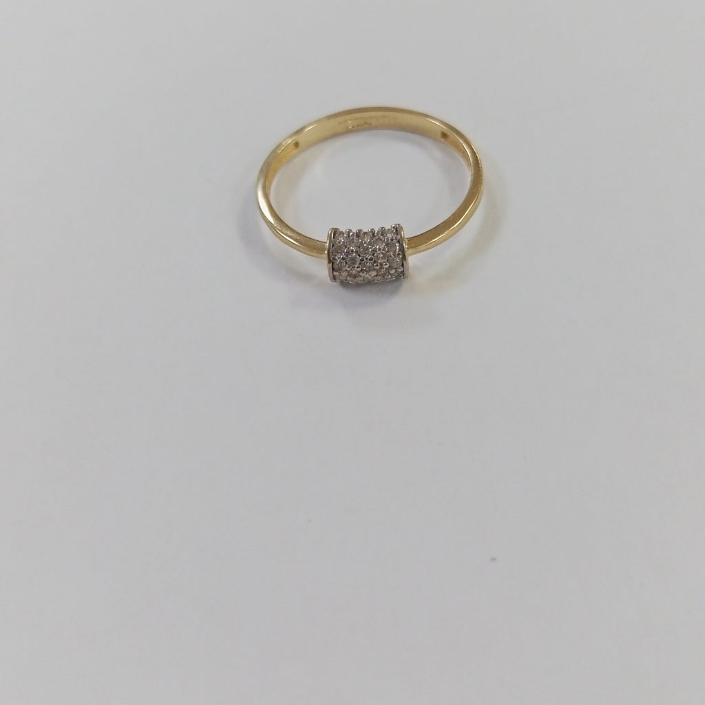 ANILLO ANILLITO C CIRCONIAS 14K 8 TALLA 1.4 GR (NUEVO)