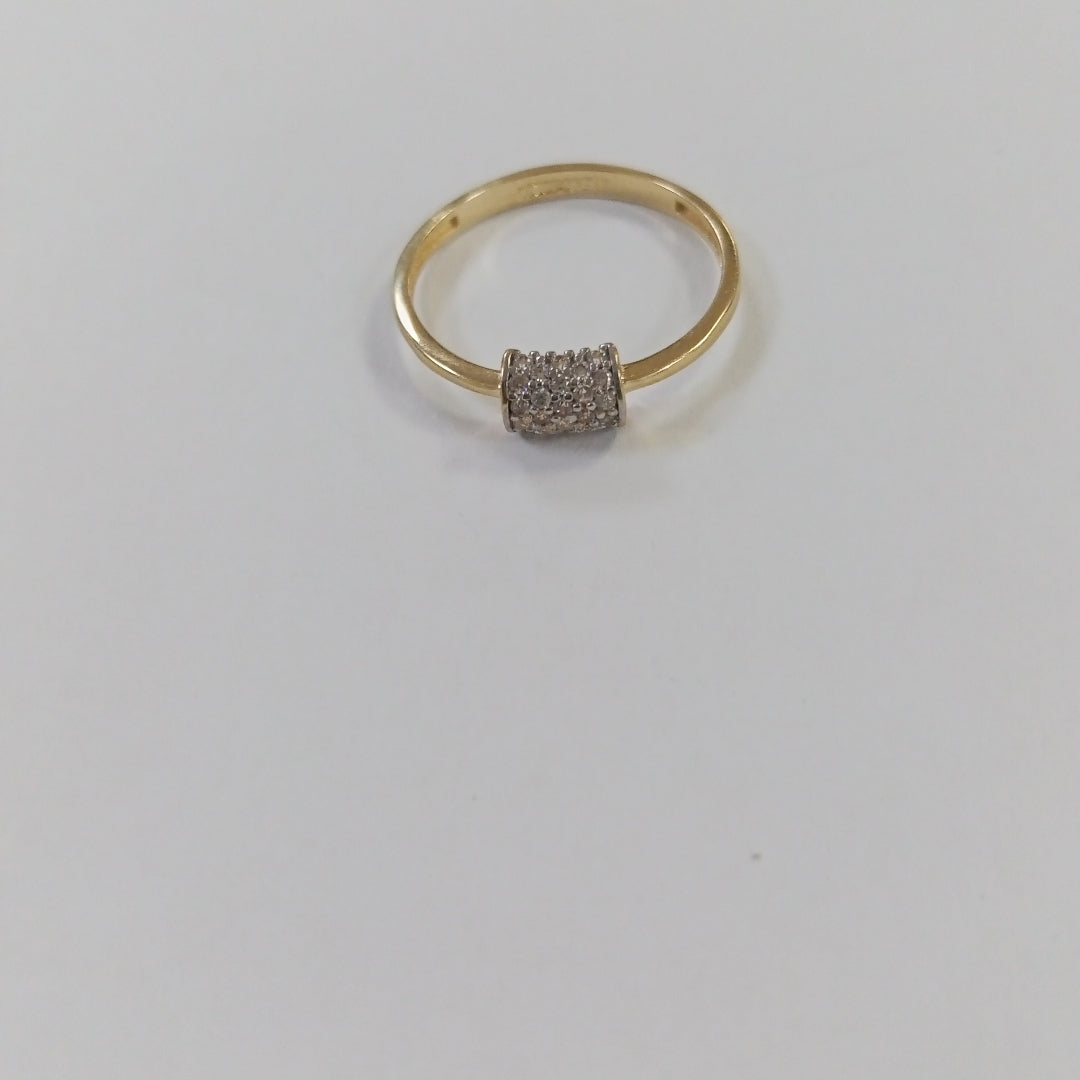 ANILLO ANILLITO C CIRCONIAS 14K 8 TALLA 1.4 GR (NUEVO)