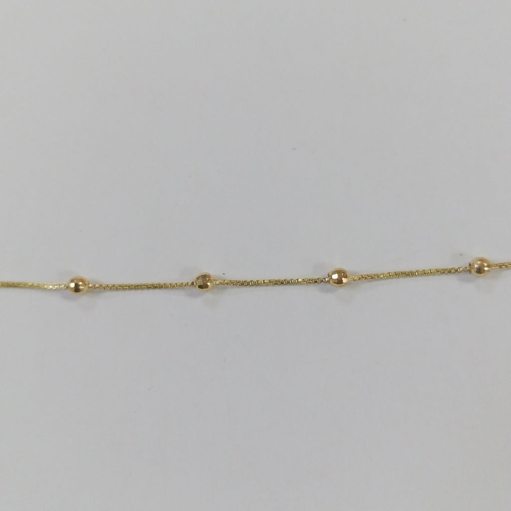 PULSERA ESPECIAL CON BOLITAS 14K 18 CM 1.4 GR (NUEVO)