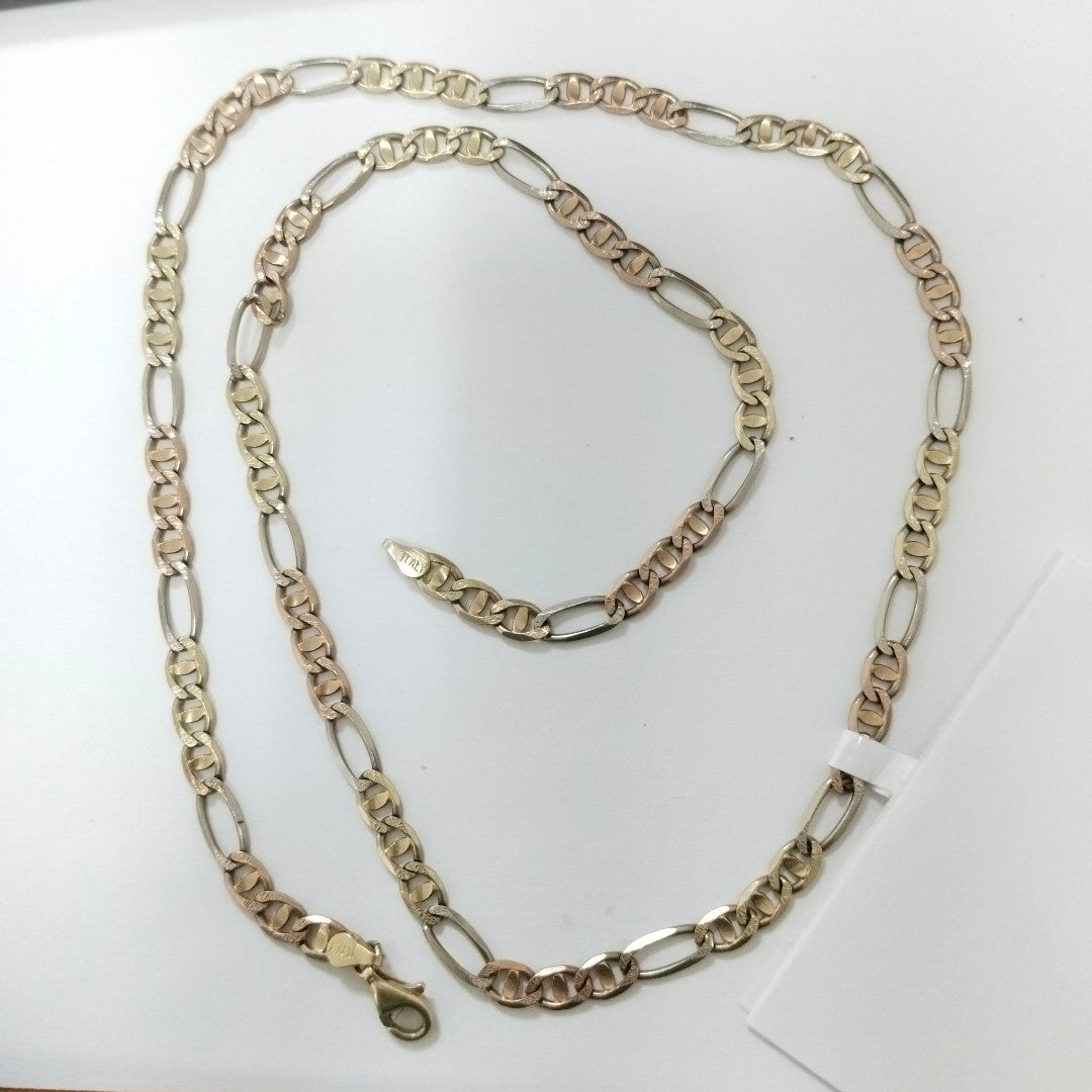 CADENA ORO COMBINADO 14 K 21 GRMS (SEMINUEVO)