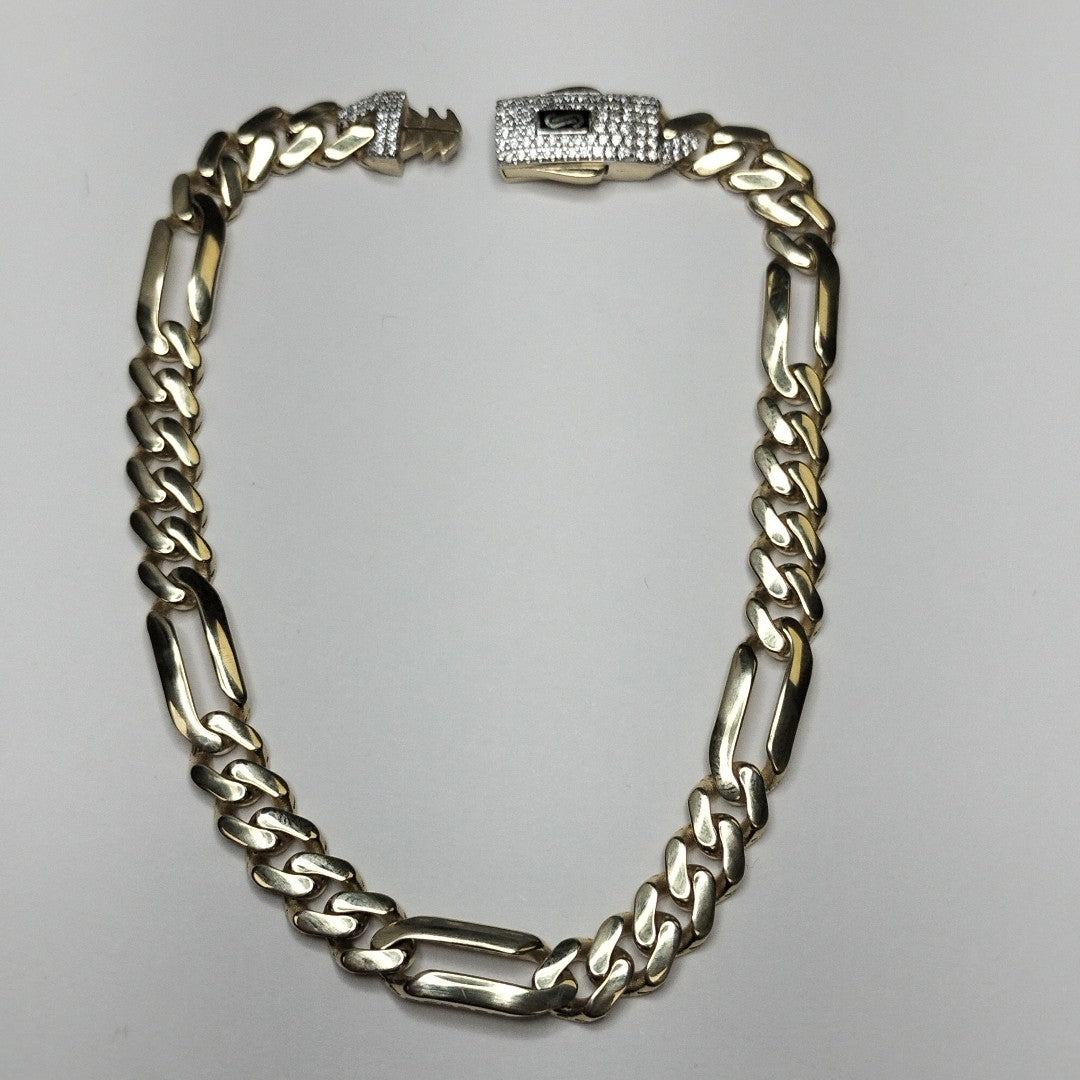 PULSERA CABALLERO MONACO ORO 10K 7.2 (NUEVO)