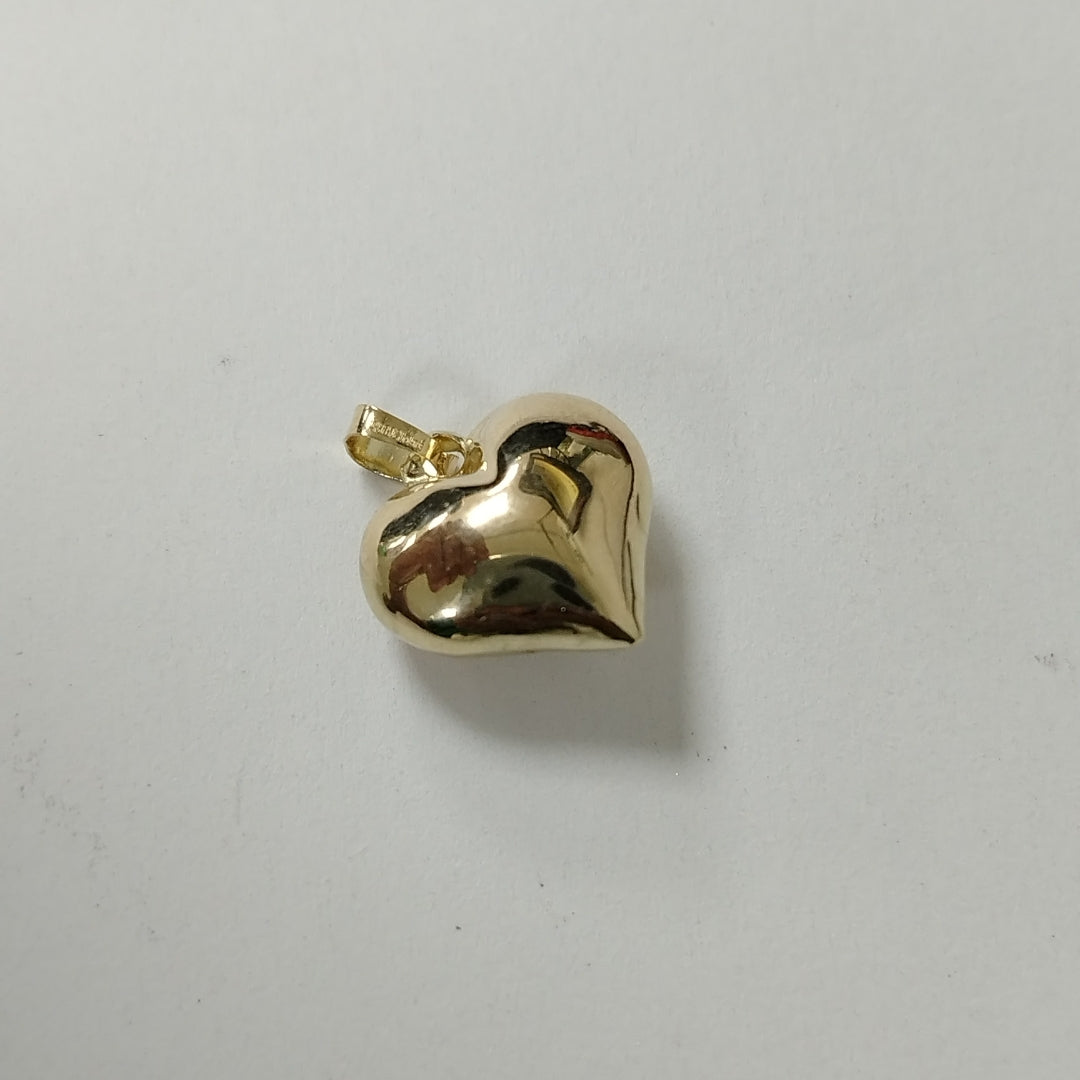 DIJE TEJIDO CORAZON LISO 14K 1 GR (NUEVO)