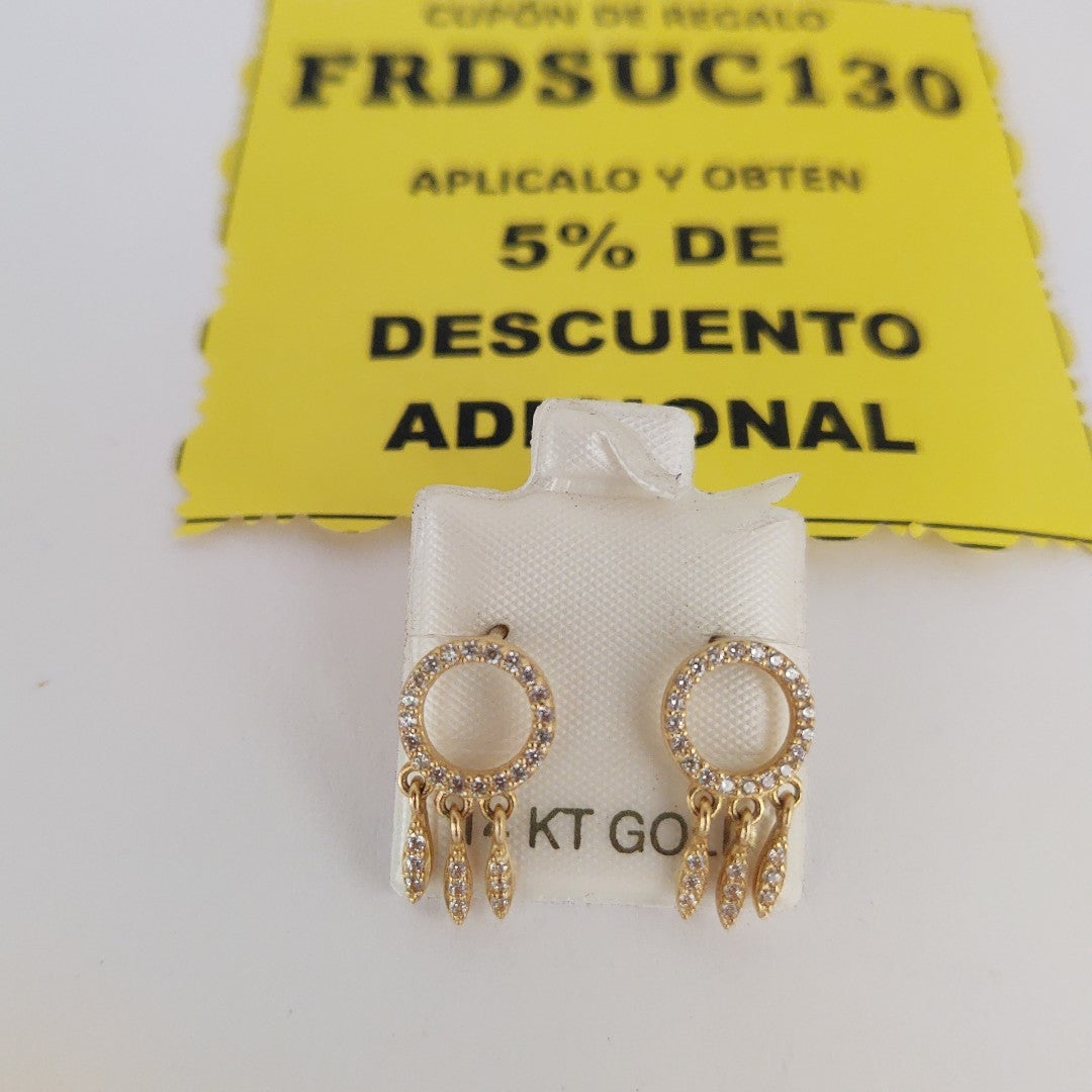 BROQUELES ORO 14K 2 (NUEVO)