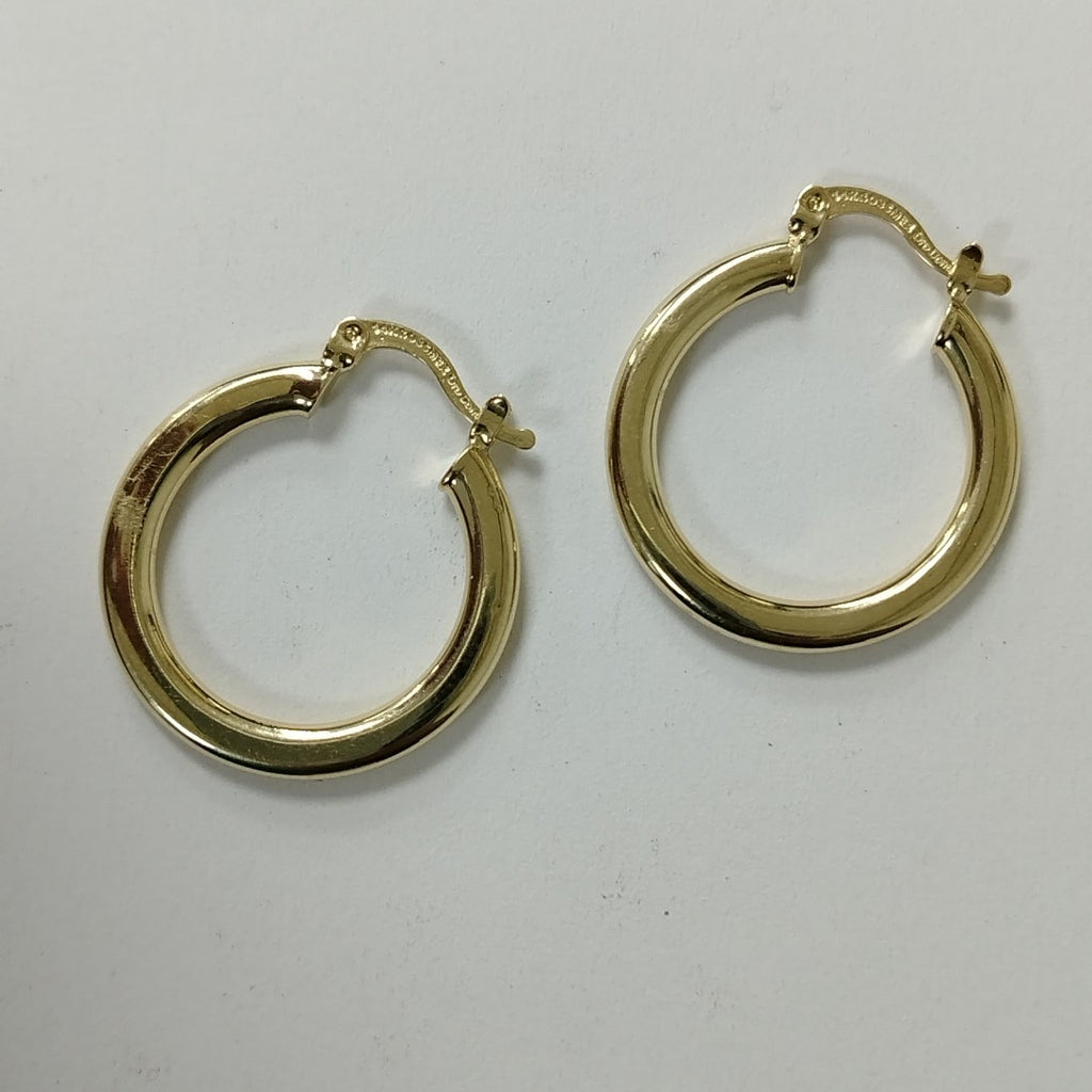 ARETES TEJIDO ARRACADA LISA 14K 2.1 GR (NUEVO)