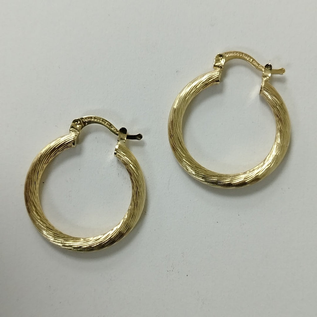 ARETES TEJIDO ARRACADAS ASTRIADAS 14K 2.7 GR (NUEVO)