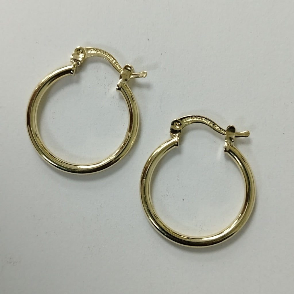 ARETES TEJIDO ARRACADAS LISAS 14K 1.2 GR (NUEVO)